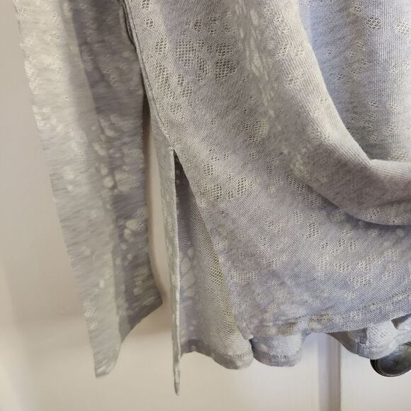 NWOT Anthropologie Maronie Long Sleeve Semi-Sheer Hooded Top Size Medium - Picture 4 of 10